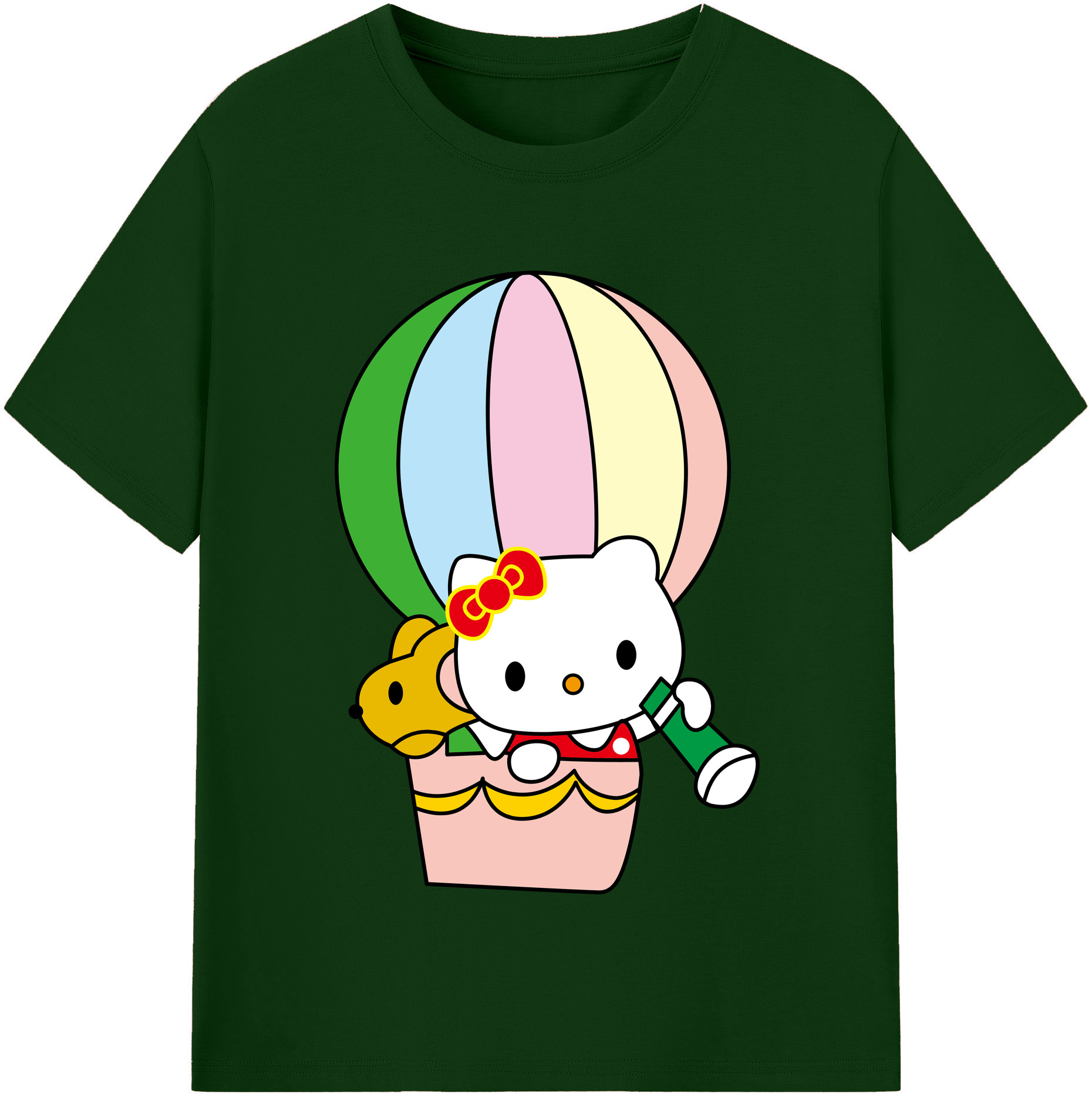 （画像用） Hello Kitty ハローキティ 綿100％半袖Tシャツ（フロントプリント）